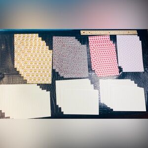 5 for $10: 35 School Theme Papers 4 1/2” x 6” Assorted Patterned‎ Paper Set